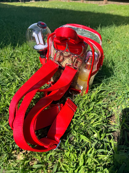 BTS ARMY Red Stadium Concert Bag with Lightstick Holder | SeoulfulSF