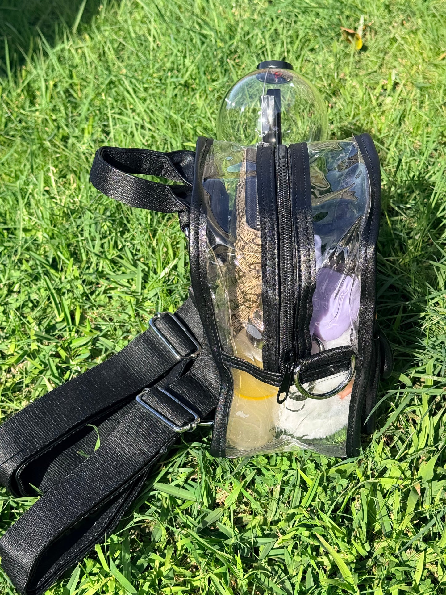 BTS ARMY Black Stadium Concert Bag with Lightstick Holder | SeoulfulSF