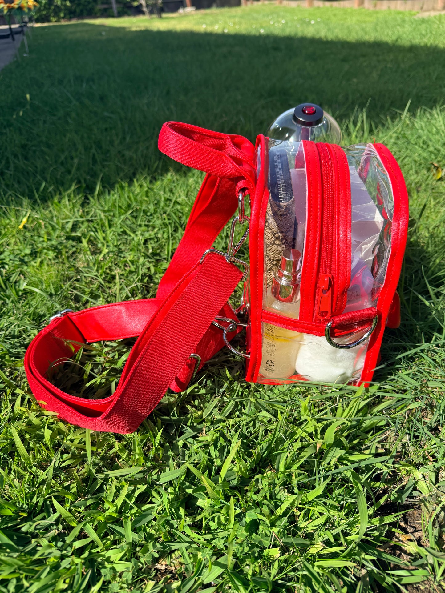 BTS ARMY Red Stadium Concert Bag with Lightstick Holder | SeoulfulSF