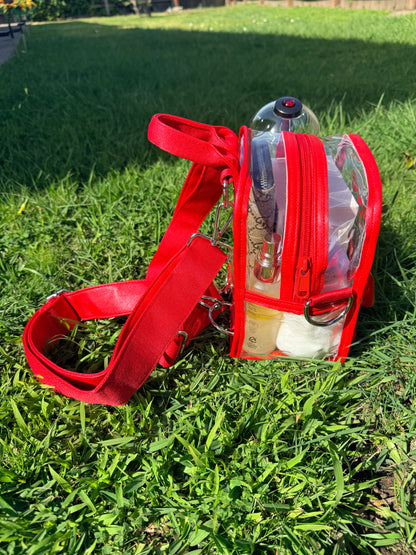 BTS ARMY Red Stadium Concert Bag with Lightstick Holder | SeoulfulSF