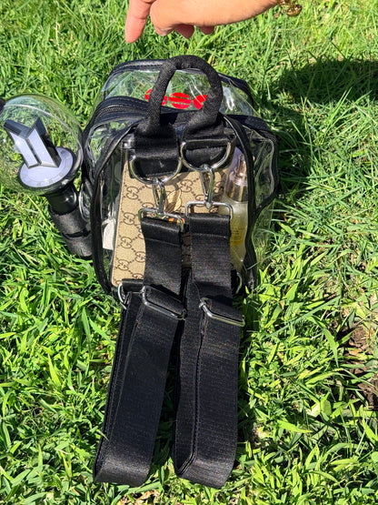 BTS ARMY Black Stadium Concert Bag with Lightstick Holder | SeoulfulSF