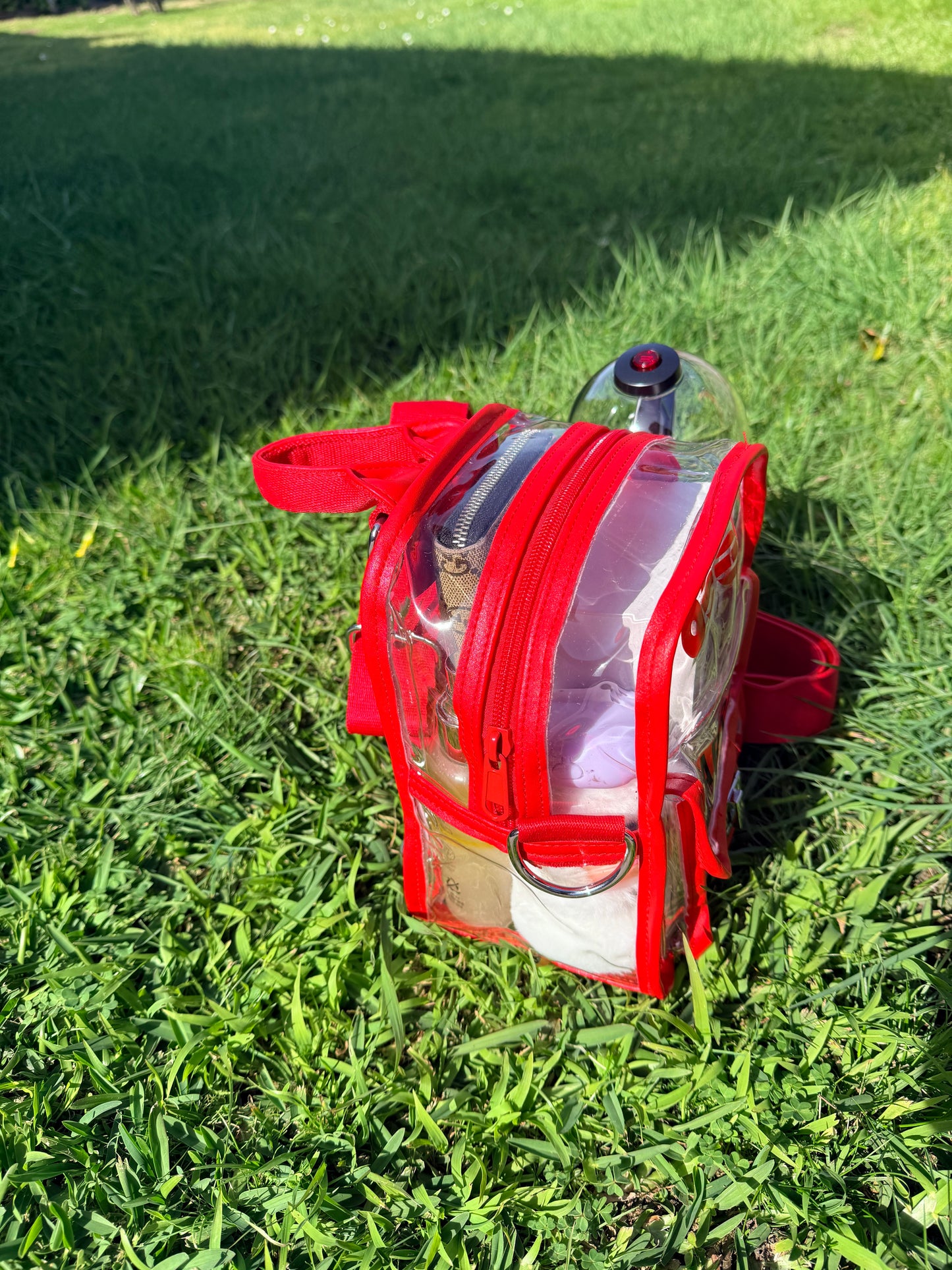 BTS ARMY Red Stadium Concert Bag with Lightstick Holder | SeoulfulSF