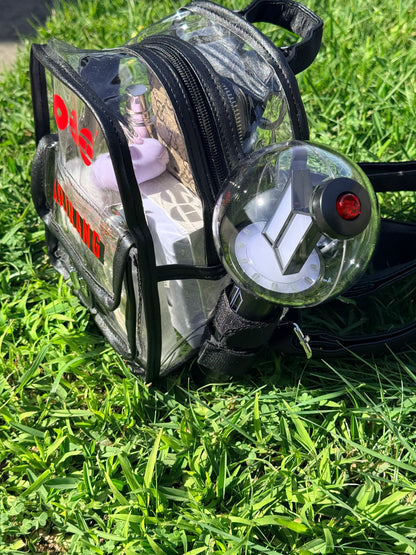 BTS ARMY Black Stadium Concert Bag with Lightstick Holder | SeoulfulSF