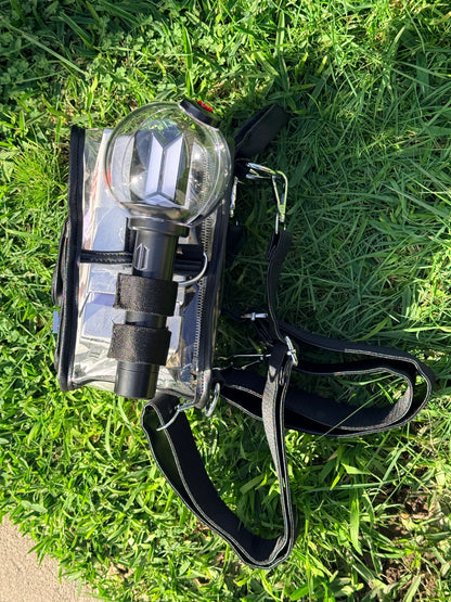BTS ARMY Black Stadium Concert Bag with Lightstick Holder | SeoulfulSF