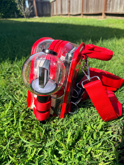 BTS ARMY Red Stadium Concert Bag with Lightstick Holder | SeoulfulSF