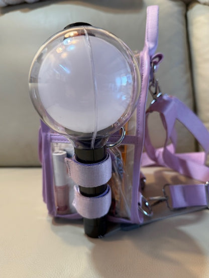 BTS ARMY Purple Stadium Concert Bag with Lightstick Holder | SeoulfulSF